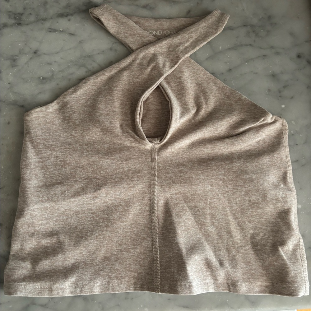Beyond Yoga Beige Crossover Top